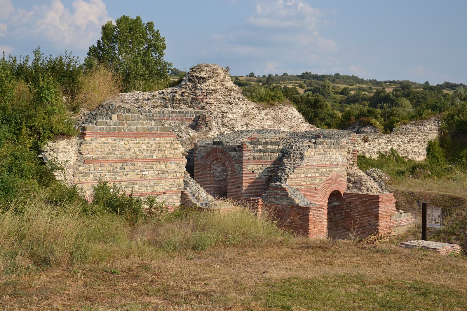 One of the monumental gates in Felix Romuliana's fortified ramparts