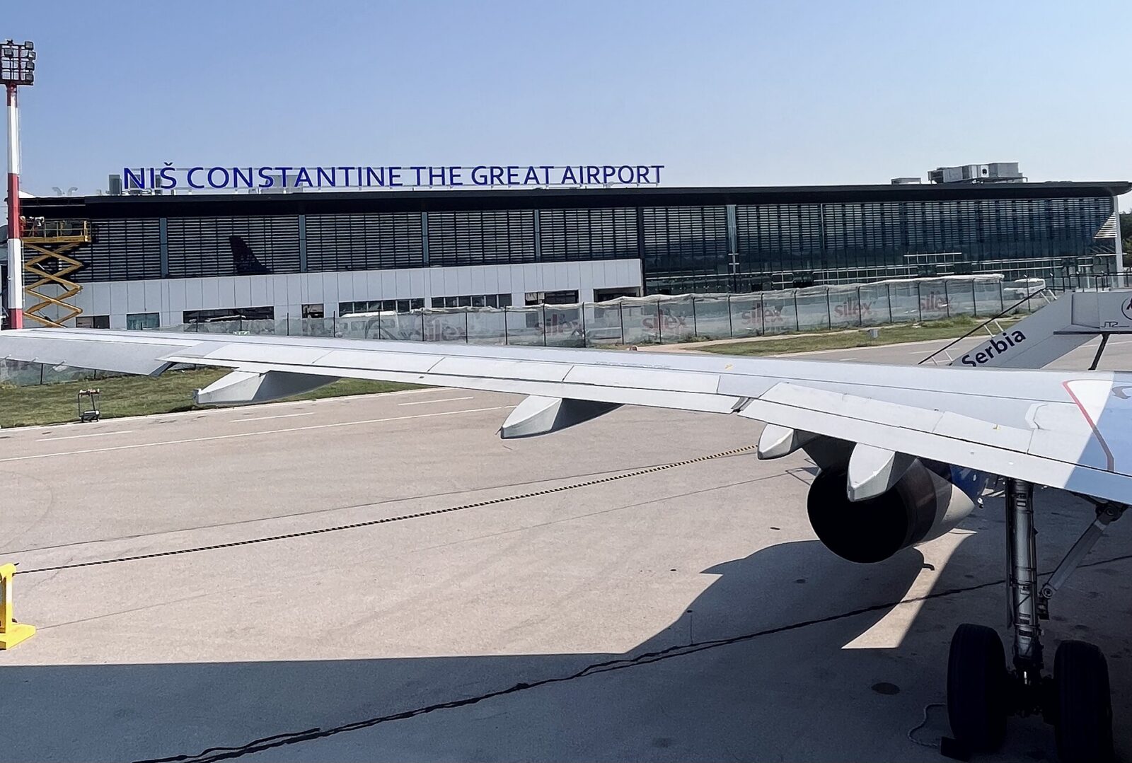 The newer terminal building at Nis Constantine the Great Airport