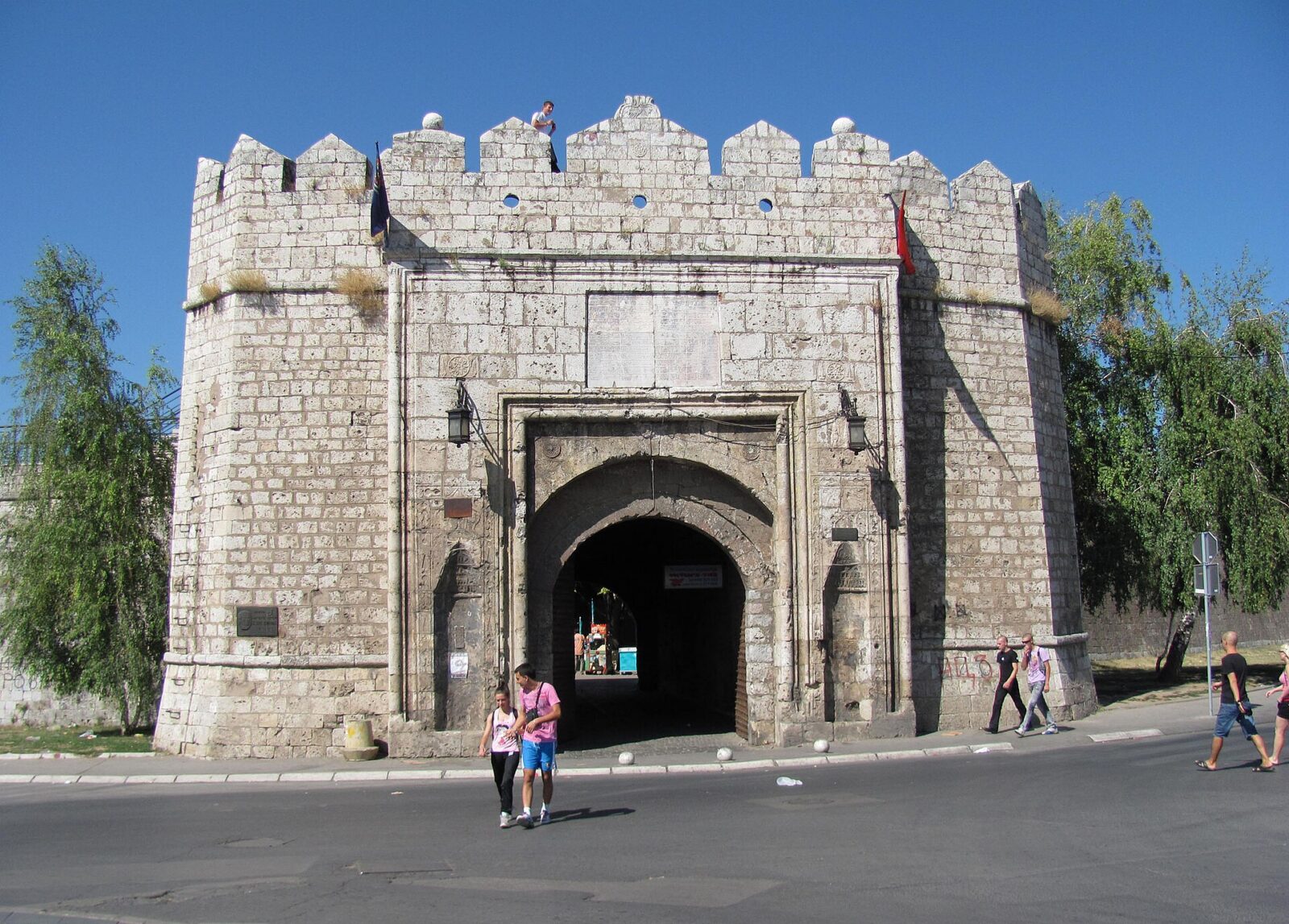 The stone entrance gate of Nis Fortress, with its arched passage into the grounds