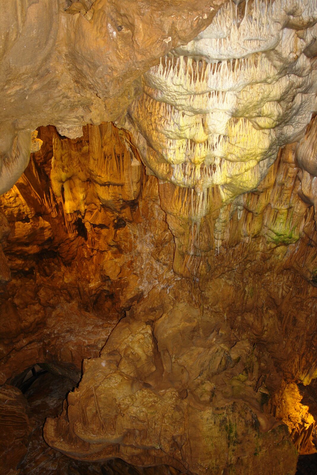 Flowstone formations inside Resava Cave