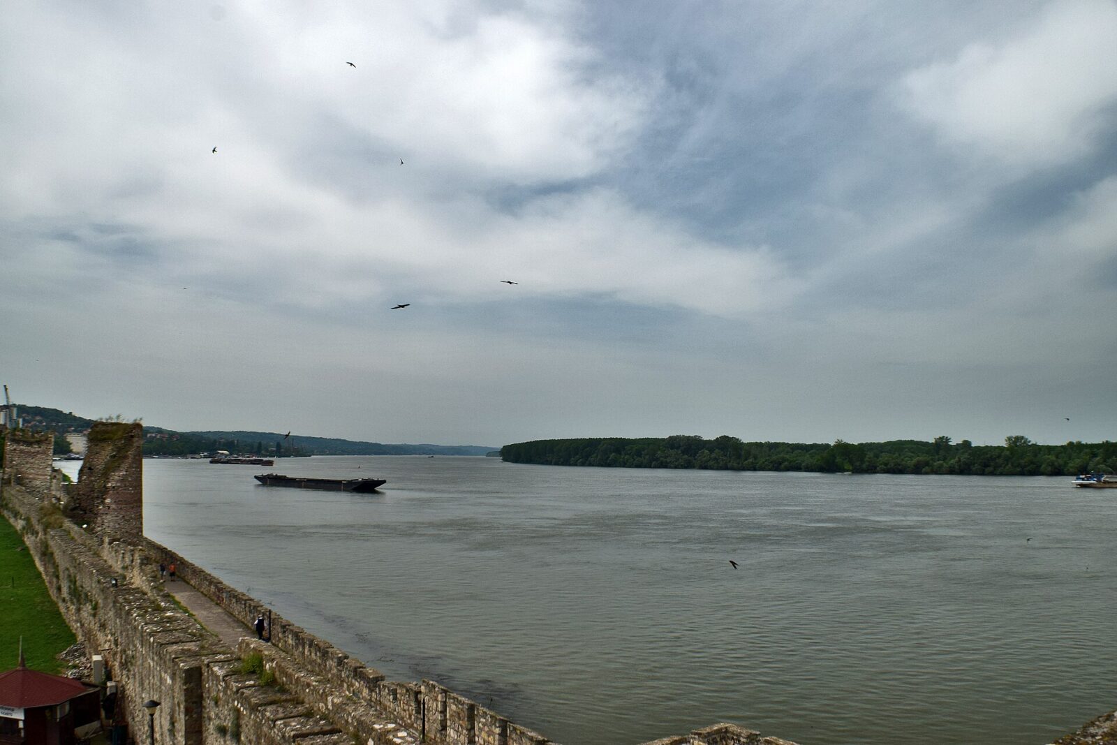 Smederevo Fortress's riverside walkway along the Danube corridor south-east of Belgrade