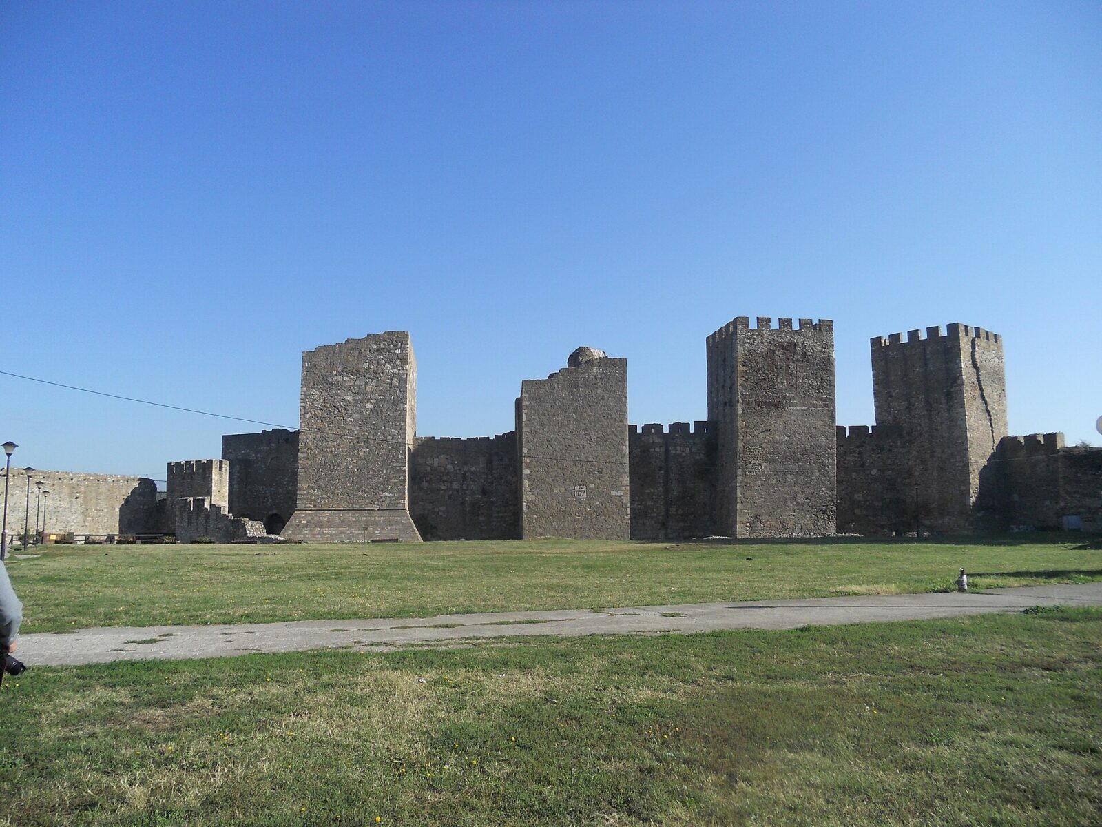 The open ground inside Smederevo Fortress's medieval walls
