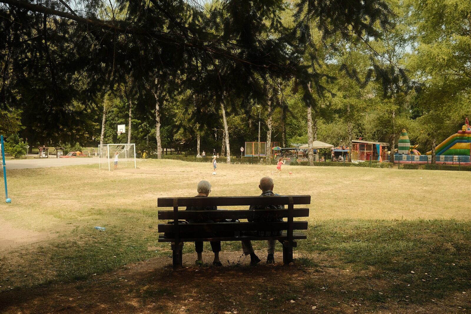 Visitors resting in a Sokobanja park