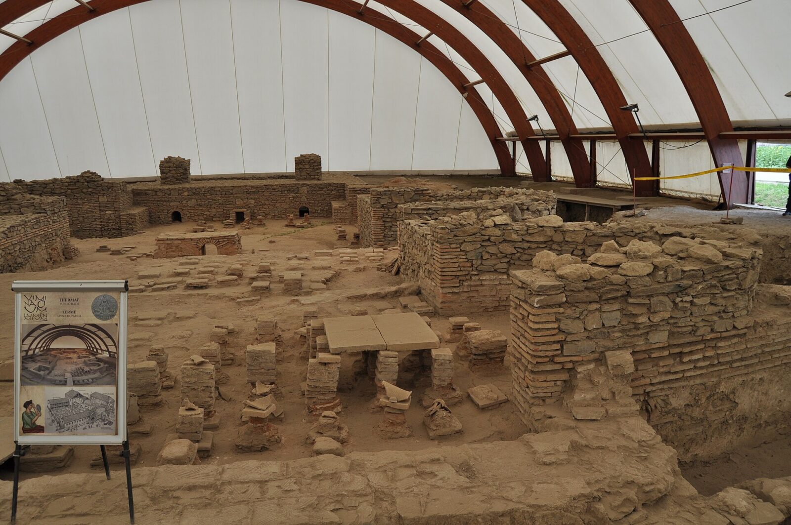 The remains of the Thermae, Viminacium's Roman public baths